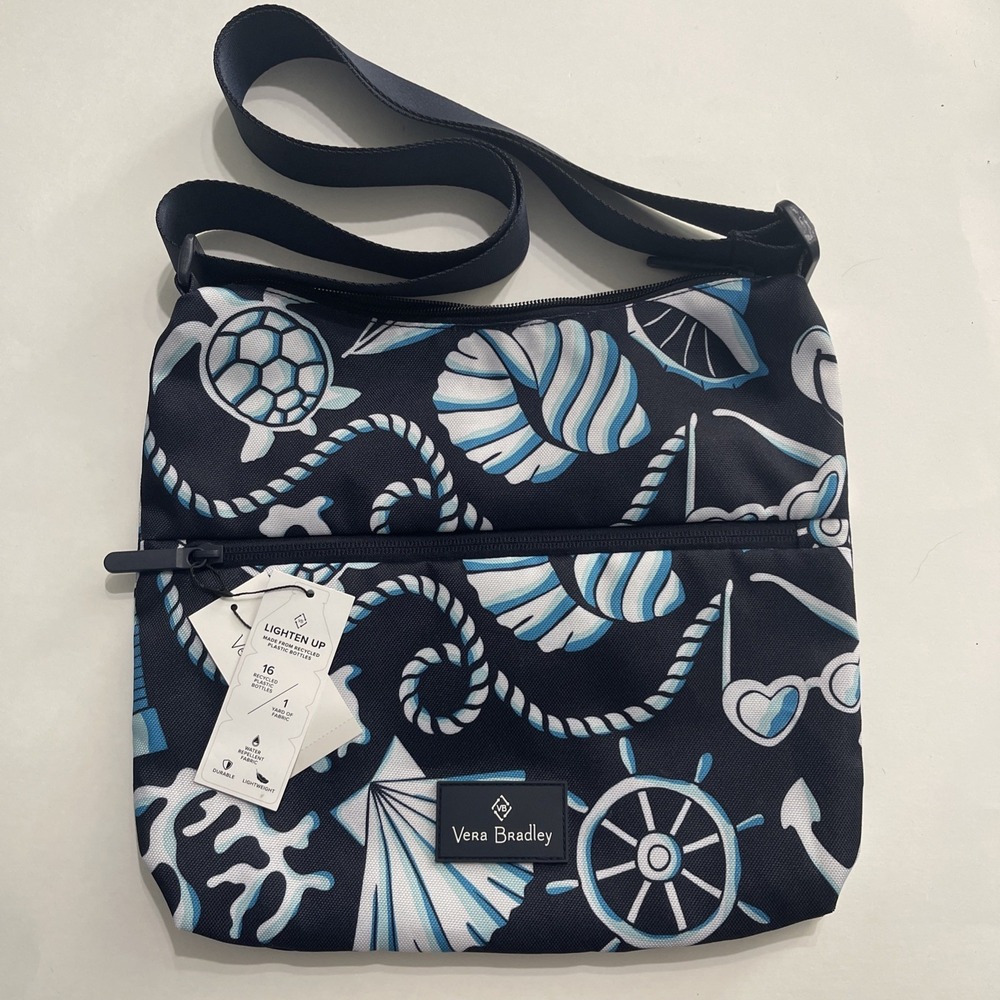 Vera Bradley Shore Enough Lighten Up CrossBody Hipster Made w/ Recycled Plastic